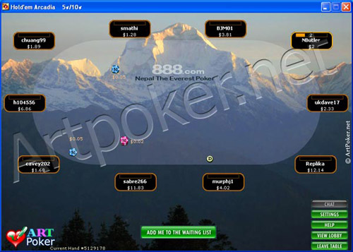 888 Poker Skins