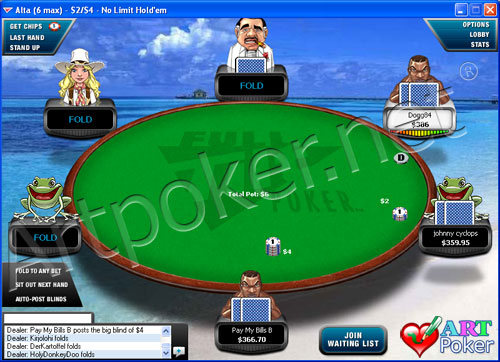 Full Tilt Poker  - Poker On a Beach Backgrounds 