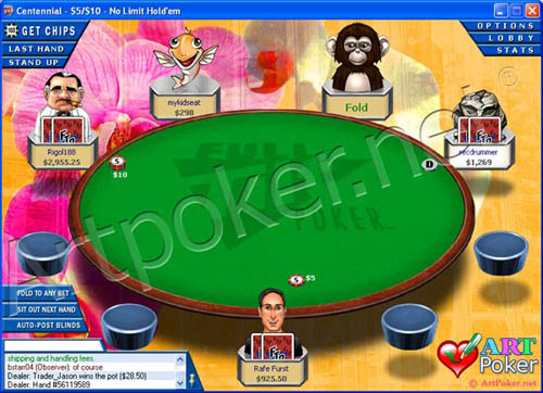 Full Tilt Poker Theme -  Flowers Skin