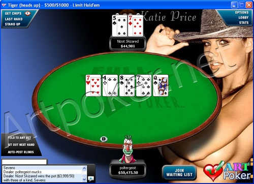 Full Tilt Poker - Play Poker On Katie Price Background