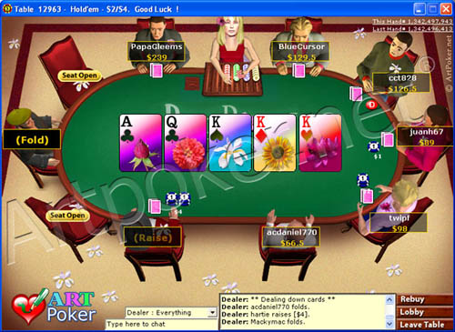 PartyPoker.com - Cash and Flowers