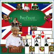 Party Poker and UK  Poker table