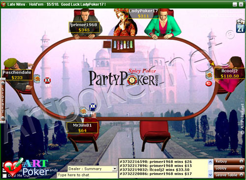 PartyPoker India Skin