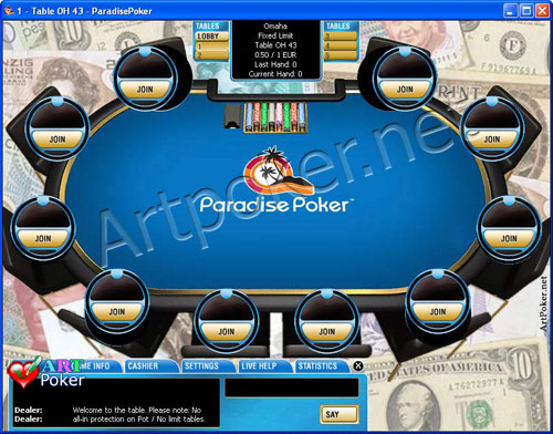 Paradise Poker Skin