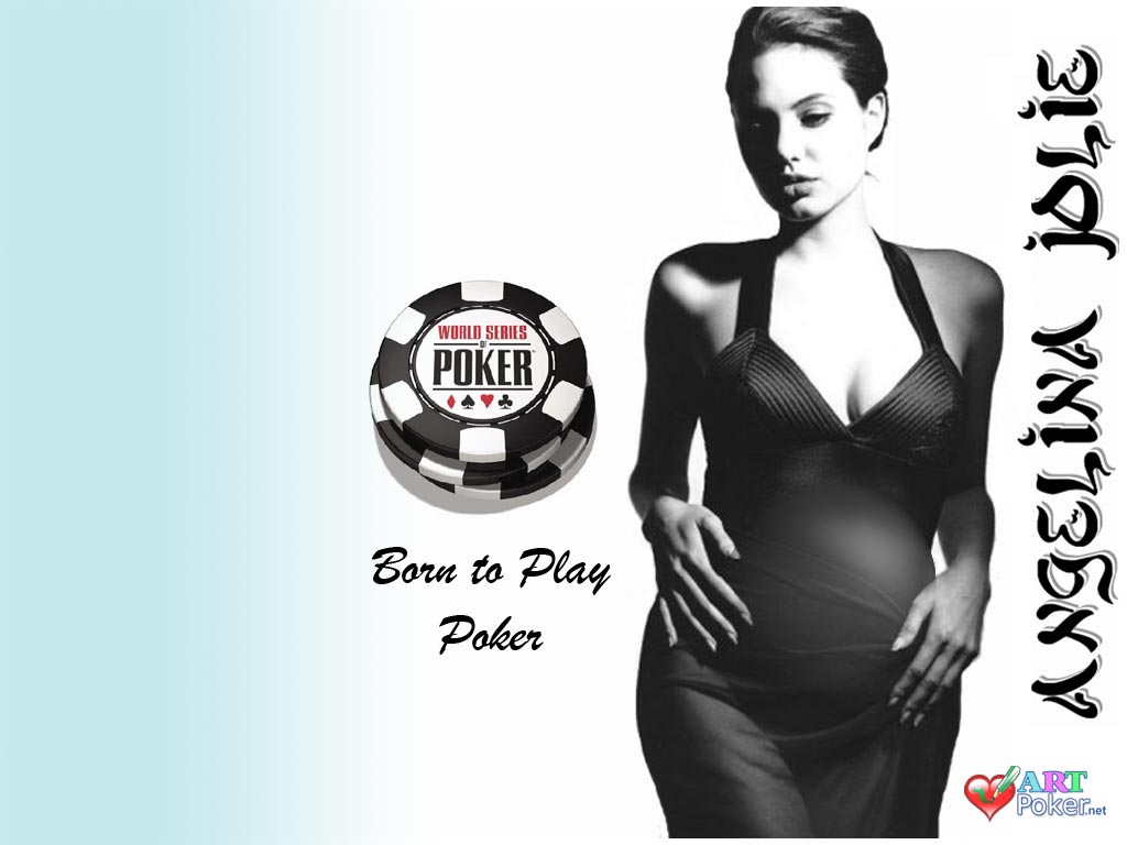 Angelina Jolie's Pregnancy - Born to play poker